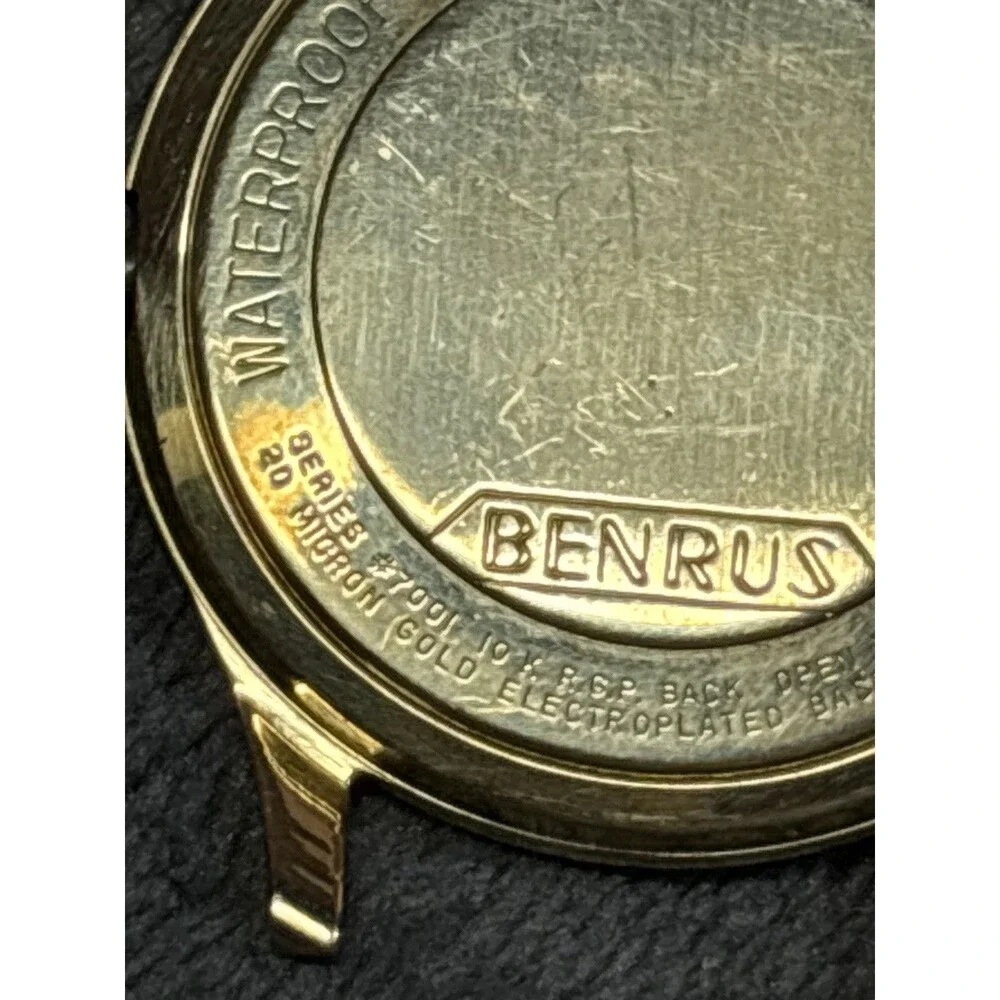 Vintage Benrus 7001 Watch Shock Absorber 10k R.P.G Back No Strap Classic